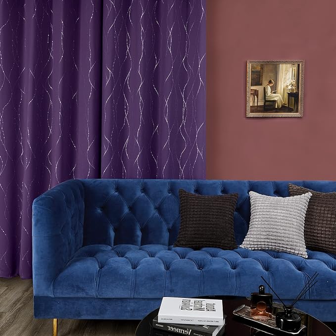 Deconovo Living Room Curtains 72 Inches Long, Thermal Insulated, Room Darkening - Image 4