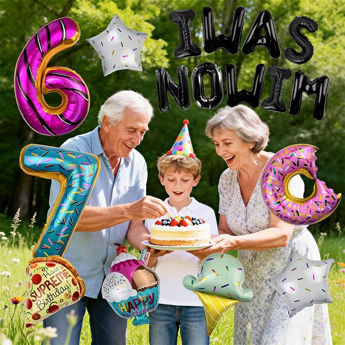 6 7 Birthday Decorations Balloon Set | Number 6 7 Foil Balloons - Image 6