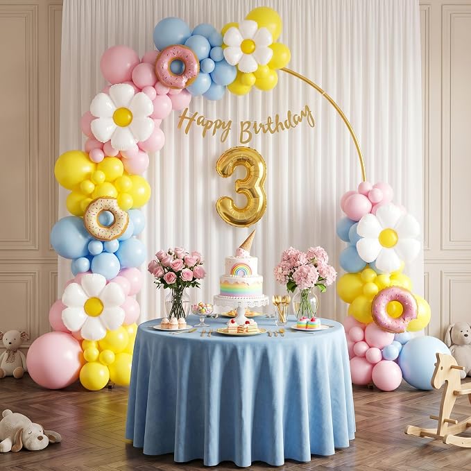 6.6FT Arch Backdrop Stand, Metal Gold Wedding Arch Frame | - Image 5