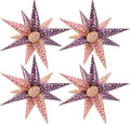 4psc Pink Yellow Leopard Print Balloons Cheetah Print Balloons Explosion Star by Enimapod