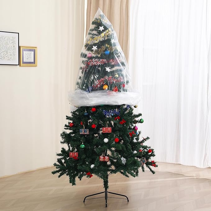 Christmas Tree Disposal Bag, Jumbo Heavy Duty Plastic Xmas Tree Removal Bag - Image 2