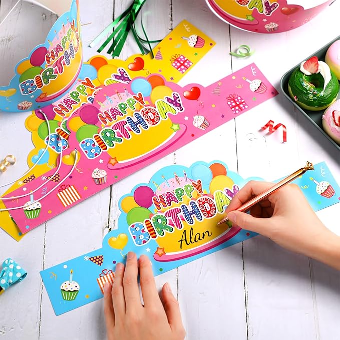 Yunsailing 36 Pcs Happy Birthday Crowns - Image 4