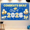 STARSIDE 2026 Graduation Backdrop 70.8x43.3 Inch Blue Gold | Congrats Grad by STARSIDE