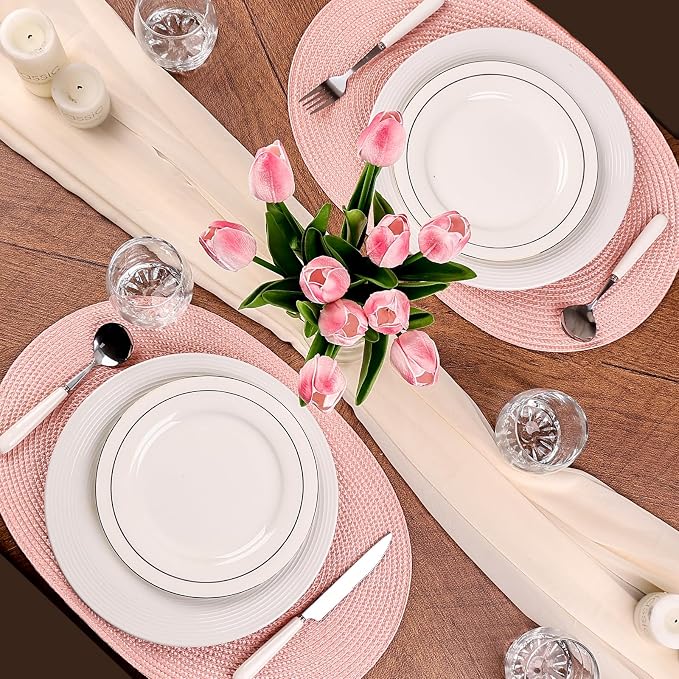 AHHFSMEI Placemats Set of 6 for Dining Table Washable Woven Non-Slip 18x12 - Image 7