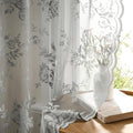 Gray Lace Curtains 72 Inch Length 2 Panels Set by SEEKRIGHTHomeDecor