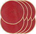 Round Placemats Set of 8, Woven Table Mats, Thin Edge, 15 Inch Diameter by Noctiflorous