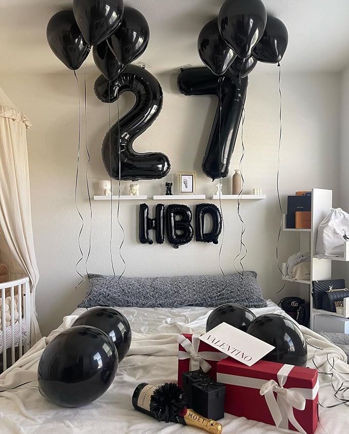 Black Number 17 Balloon 40 Inch - Image 2