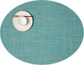 Chilewich Mini Basketweave Placemats, Woven Oval Placemats Set of 4 | Reusable by Chilewich