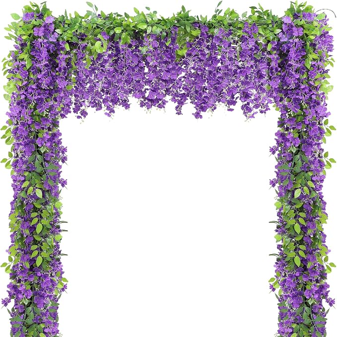 Findosom 10Pcs Total 72FT Wisteria Artificial Flowers Garland by Findosom