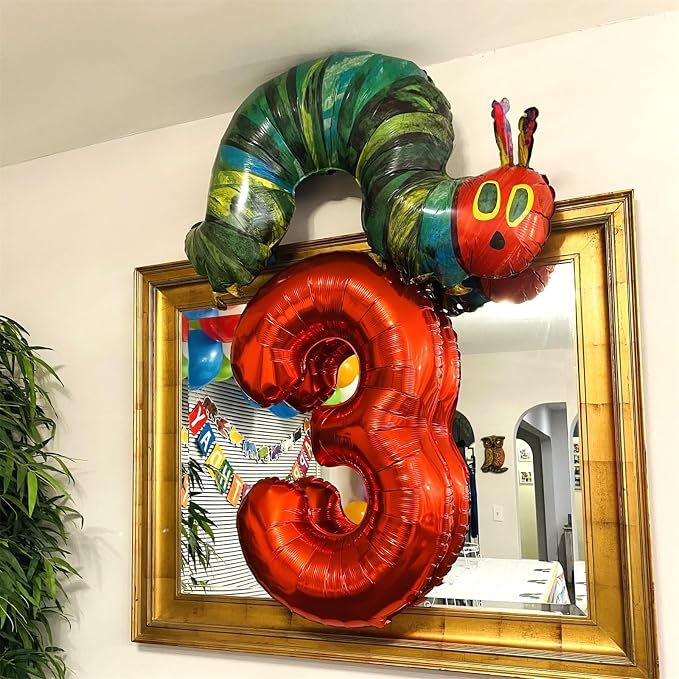3rd Birthday Number Balloons for Girls Kids, 40 Inch Red Number Balloons 3 - Image 6