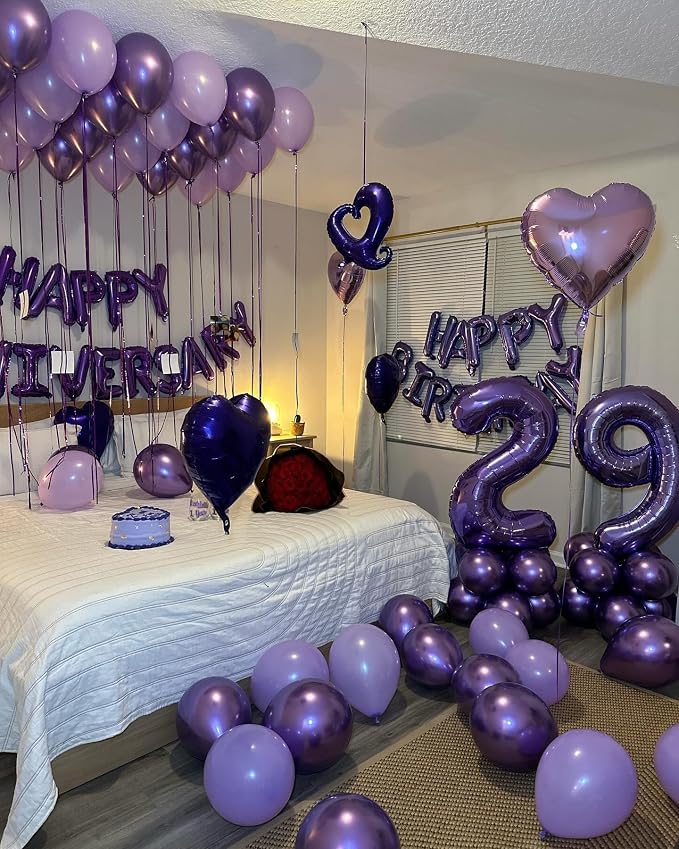 Purple Number 1 Balloon 40 Inch, 1st Birthday Party Decorations Men Women | - Image 7