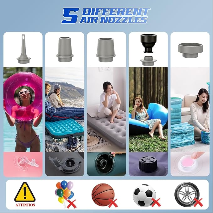 Electric Balloon Pump, Portable USB Rechargeable Air Pump - Image 5