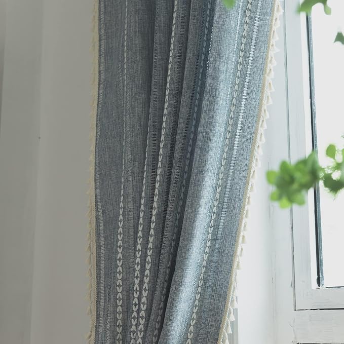Sutuo Home Boho Curtains for Living Room 90 Inches Long, Semi-Blackout French - Image 9