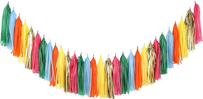 Fonder Mols Tassel Garland DIY Kit Papel Picado Decor Birthday Party Mexican by FonderMols