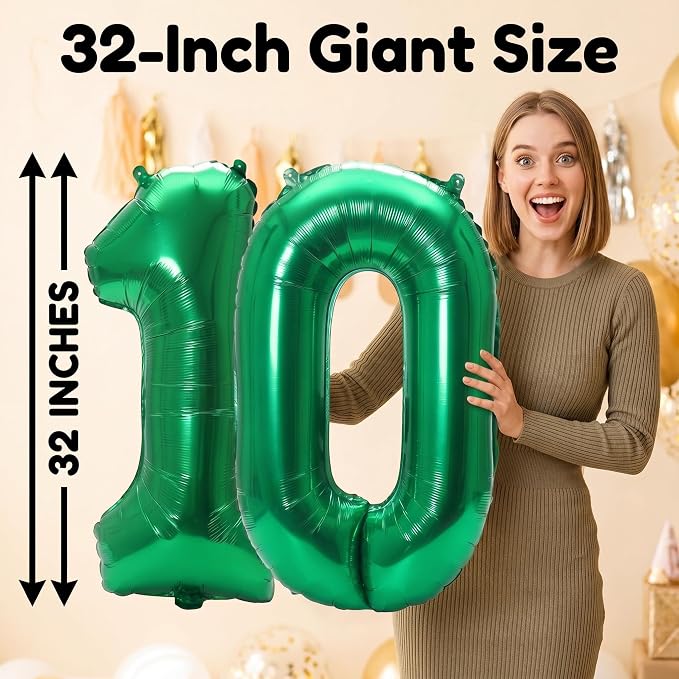 Number 10 Balloon Foil Mylar Balloons - Image 4