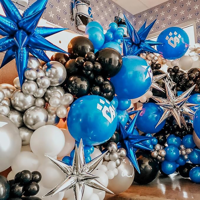 PartyWoo Metallic Blue Star Spike Navy Balloons 110pcs Different Sizes | 18 12 - Image 7
