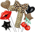 Leopard Print Bow Balloons Birthday Decorations 40Inch Cheetah Number 7 Foil by Unknown