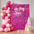 Ozikutech 24 Pcs Hot Pink Shimmer Wall Backdrop Panels by Ozikutech