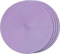 FunWheat Round Braided Placemats Set of 4 Table Mats by FunWheat