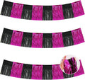 BEISHIDA Hot Pink Fringe Garland Banner 30ft Wall Tinsel Foil Streamers | 3Pack by Beishida