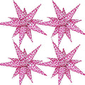 4psc Pink Leopard Balloons Cheetah Balloons Explosion Star by Enimapod