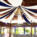 4 Panels Ivory Ceiling Drapes for Wedding 5ftx10ft Arch Draping Fabric Sheer by Showgeous
