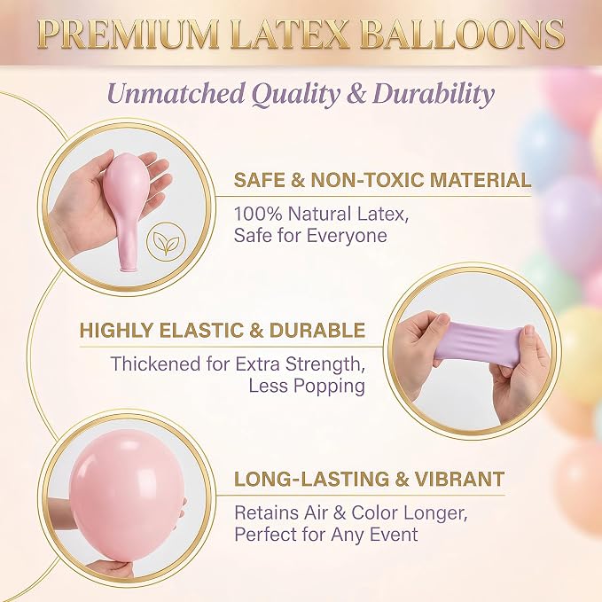 HIINS Baby Pink Chrome Balloon Column Kit Set of 2 - Image 6