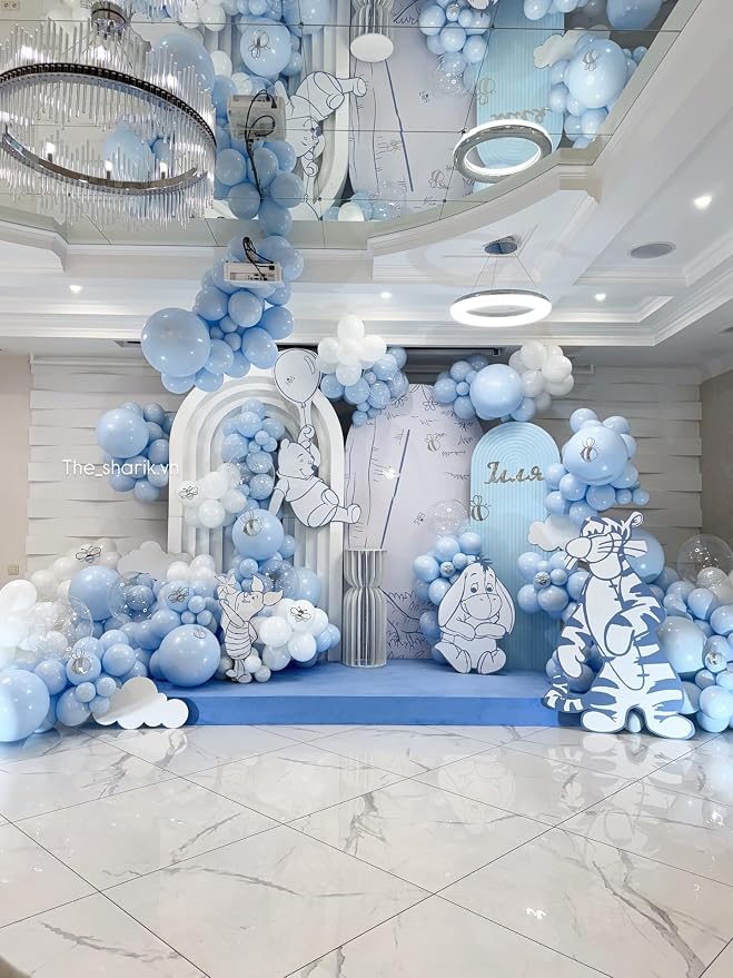 Light Blue Balloons, Baby Shower, Gender Reveal Party Decorations - Image 5