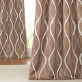 NICETOWN Blackout Curtains for Bedroom, Foil Printed Wave Lines Energy Saving by NICETOWN