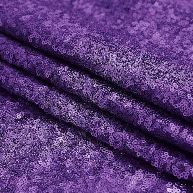 Sugargirl Purple Sequin Backdrop Curtain 10FTx10FT Glitter Purple Background - Image 9