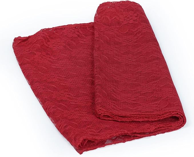 MDS Pack of 12 Wedding 12 x 108 inches Satin Table Runner for Wedding, Decorations for Birthday Parties, Banquets, Graduations, Engagements, Runners fit Rectangle, Round Table- Apple red