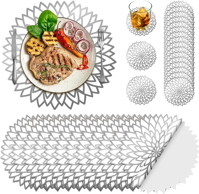 Geosar 200 Disposable Paper Placemats and Coasters Set Summer Hawaiian Luau by Geosar