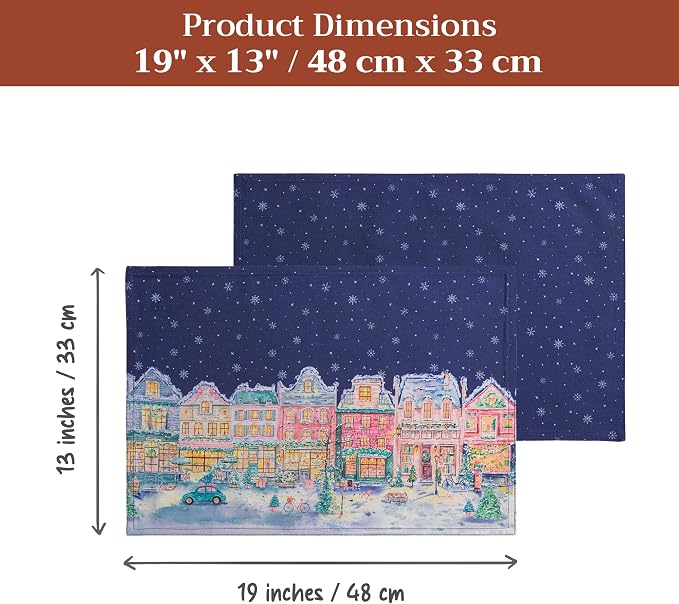 Maison d' Hermine Placemats Set of 4 Reusable 100% Cotton | Cloth Place Mats - Image 7