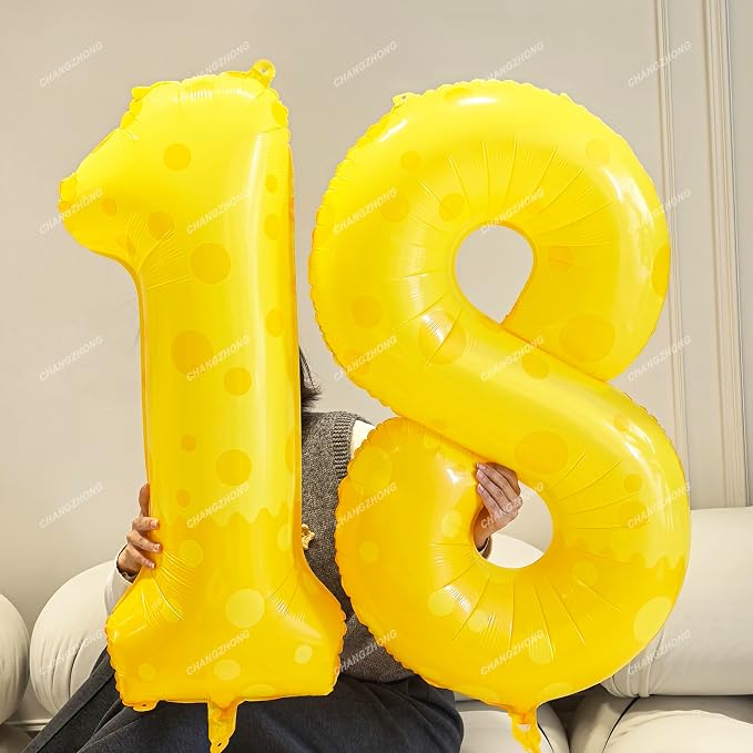 40in Yellow Polka Dot Number 1 Helium Foil Polyester Film Balloon Digital 1 | - Image 4