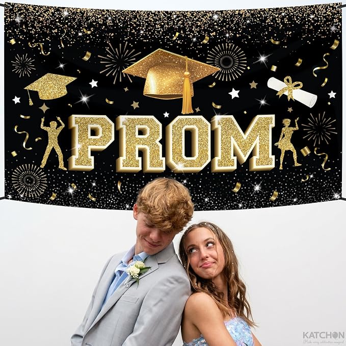 KatchOn Grad Party Prom Decorations 2026 Graduation Party Decorations | Black - Image 7