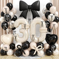 Beige Balloon Number 30 for 30th Birthday Decorations Women, Double Stuff Pearl by Jobkoo