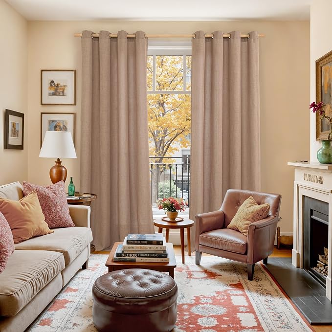 YoungsTex Extra Long Linen Curtains 102 Inch Length - Image 3