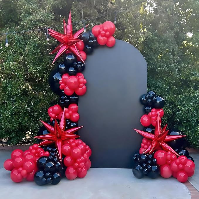 Lukiituke Red and Black Balloon Arch Kit, BBQ Casino, New Year Decorations - Image 5