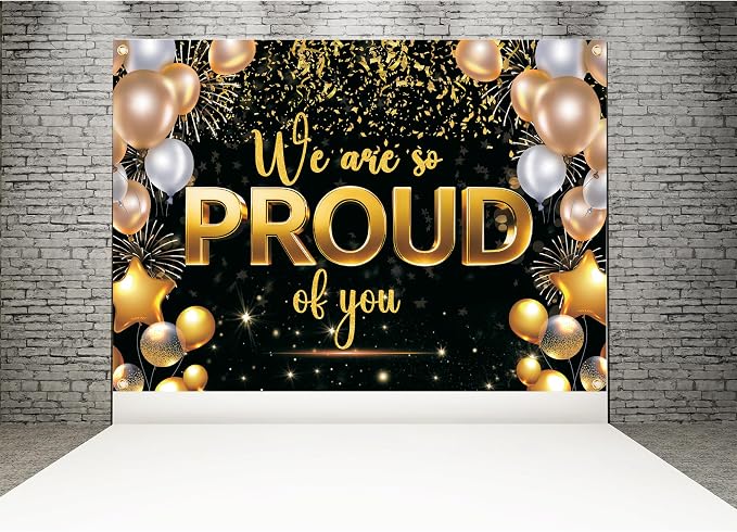 We Are Proud of You Banner – 7x5ft Graduation Banner, Congratulations Banner - Image 2