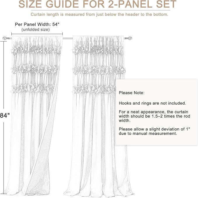 Luxurious Dusty Blue Blackout Curtains 2 Panels | 3 Rows of Handmade Butterfly - Image 8
