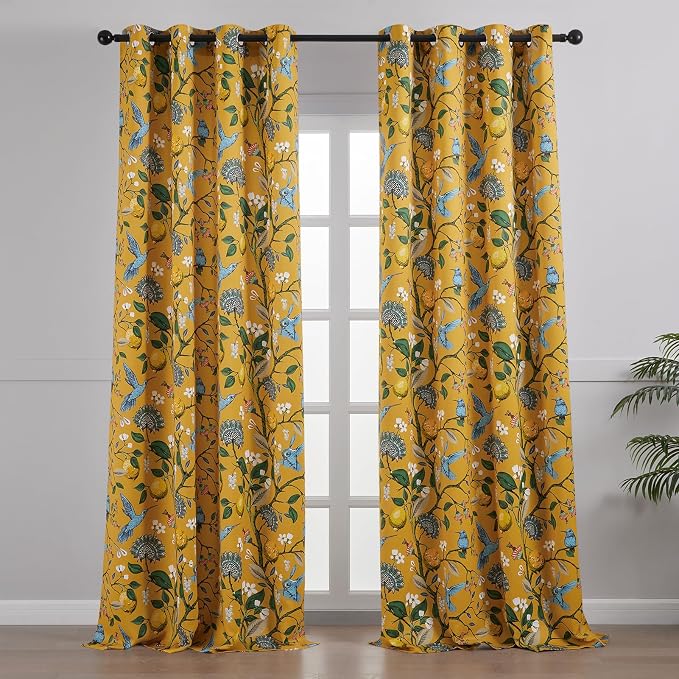 Topfinel 90 Inches Long Curtains & Drapes 2 Panels, Unique Nature Luxury - Image 2