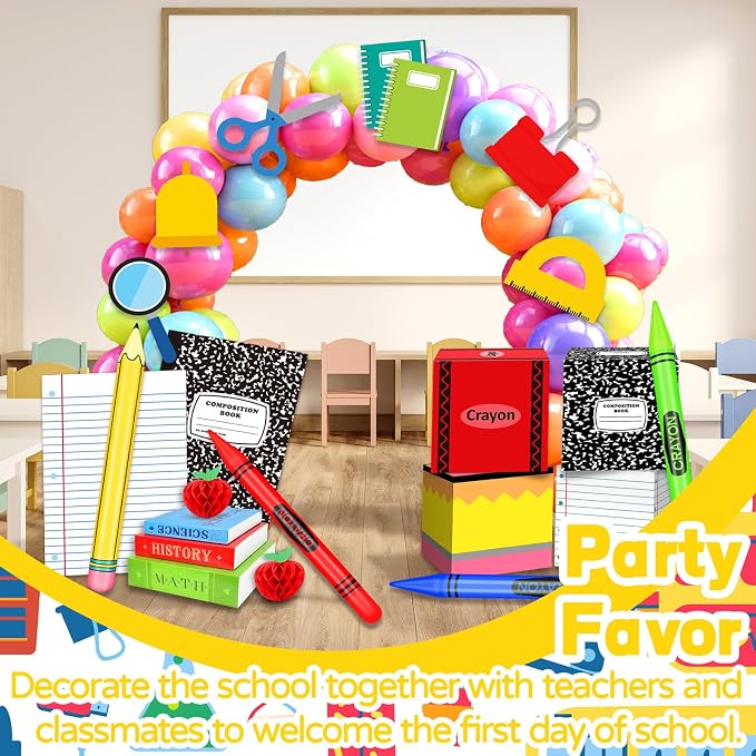 22 Pcs Back to School Balloons Box Sets Include Balloons Box Desktop Ornaments - Image 6