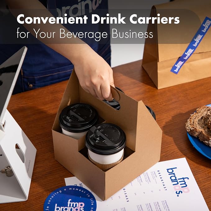 FMP Brands 4 Cup Disposable Drink Carrier - Image 3