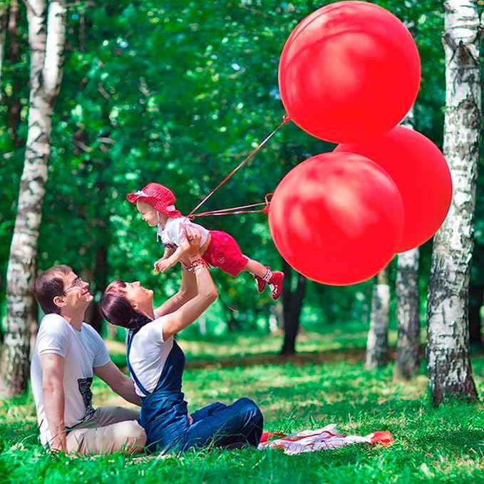 Giant 36 inch Jumbo Red Balloons - Image 4