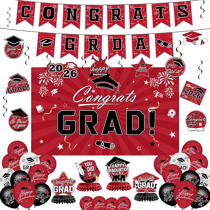 Graduation Decorations 2026 Set by BringWarmandGiftstoFamily