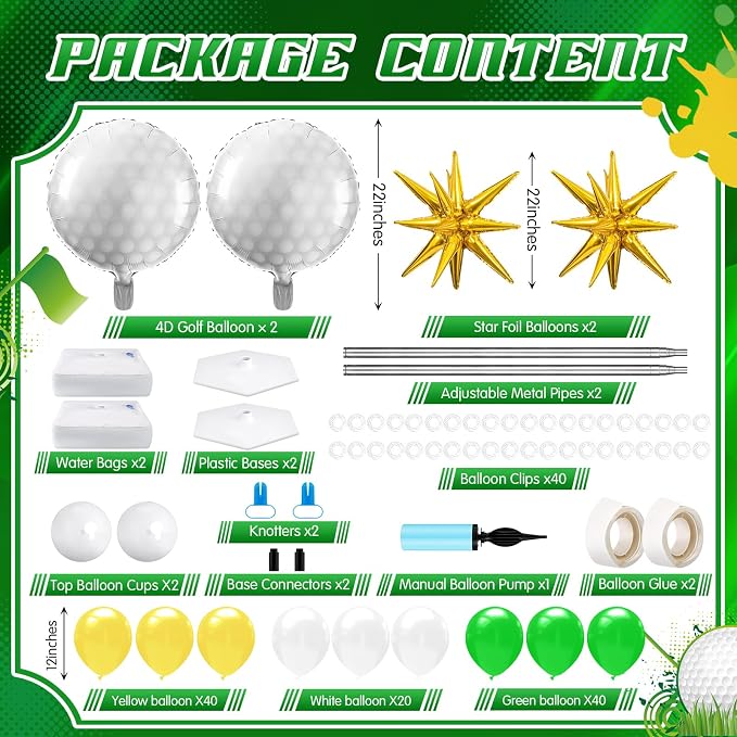 Kasyat 2 Sets Golf Balloon Column Stand Kit - Image 2