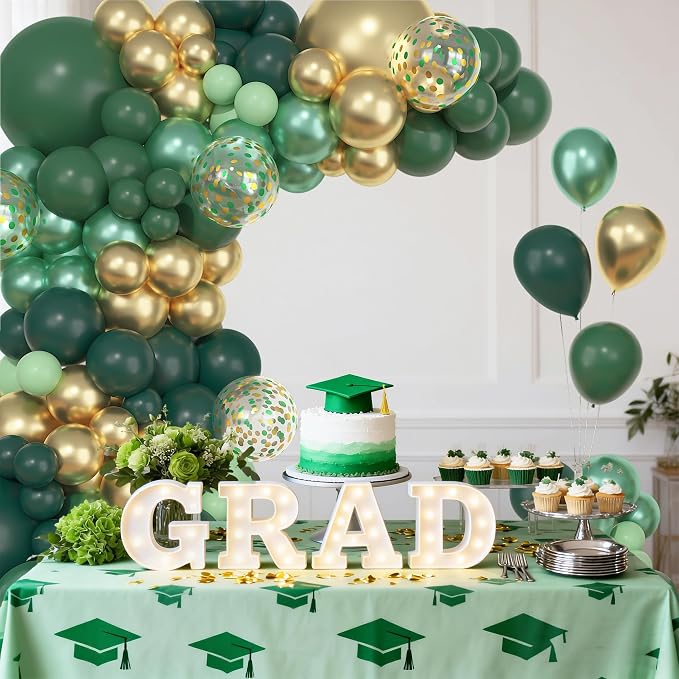 157Pcs Green Gold Balloons Arch Garland Kit Different Size | Dark Pastel - Image 6