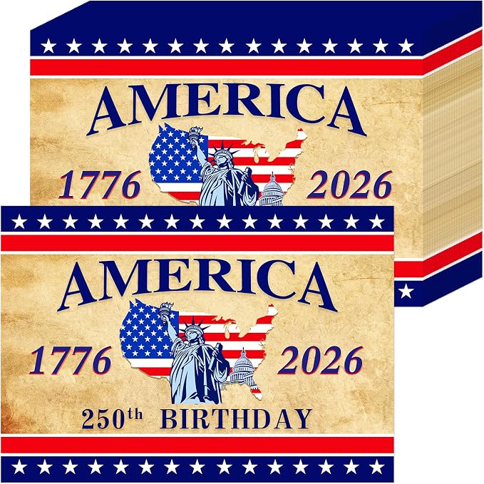 50Pcs Patriotic Paper Placemats Disposable 11x16 Inch Vintage Table Mats | by Unknown