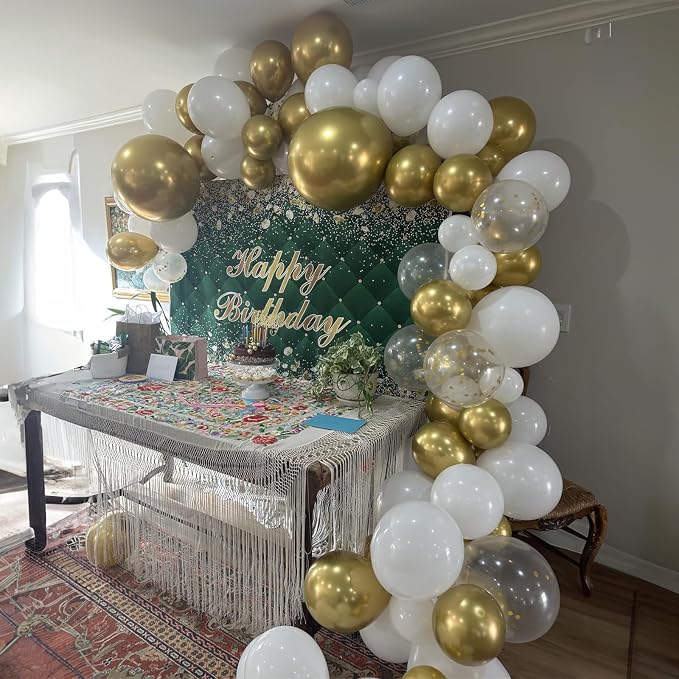 Balloons White and Gold, 60 Packs 12 Inch Metallic Gold Balloons Pearl White - Image 6
