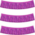 BEISHIDA Laser Rose Red Fringe Garland Banner Wall Tinsel Foil Streamers | 3Pack by Beishida